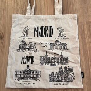 Madrid canvas tote bag